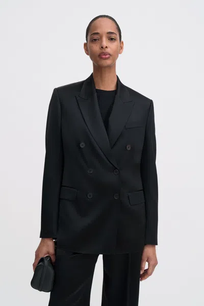 Filippa K Dani Satin Blazer In Black