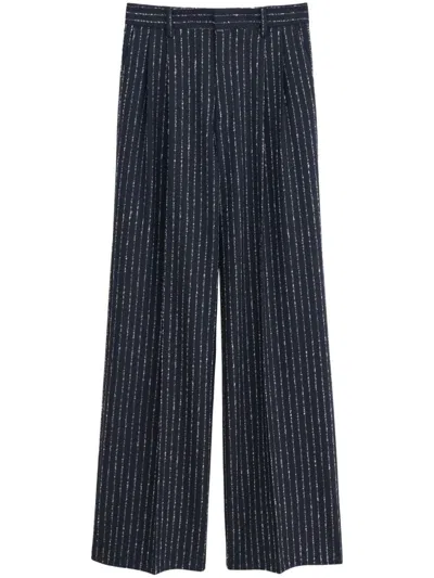 Filippa K Darcey Pinstripe Trousers In Black