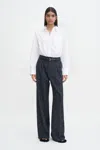 Filippa K Darcey Pinstripe Trousers In Black