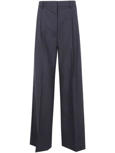 Filippa K Darcey Pinstripe Trousers In Gray