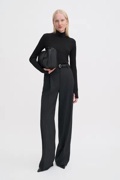 Filippa K Darcey Pinstripe Trousers In Gray