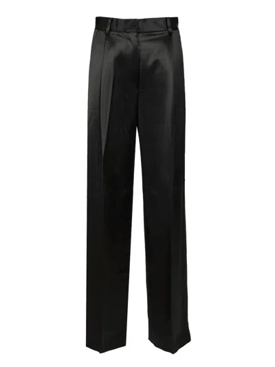 Filippa K Darcey Pleated Wide-leg Trouser With Classic Tailored Details Trousers Black
