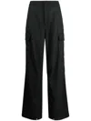 Filippa K High-waisted Cargo Pants With Side Pockets In Black