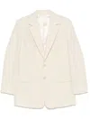 Filippa K Linen And Cotton Blend Blazer Jacket In Beige