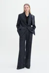 Filippa K Davina Pinstripe Blazer In Black