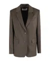 Filippa K Notched-lapel Wool Blazer In Brown
