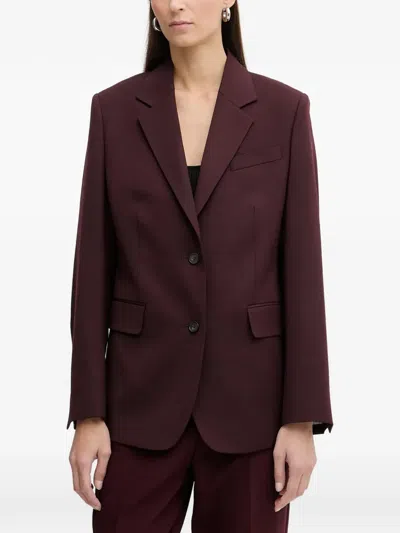 Filippa K Delilah Single-breasted Blazer In Burgundy