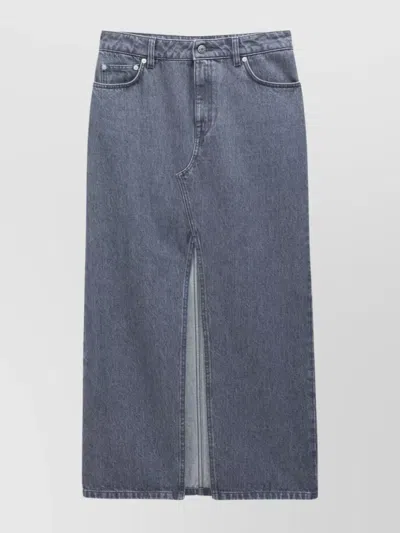 FILIPPA K DENIM LONG SKIRT FRONT SLIT