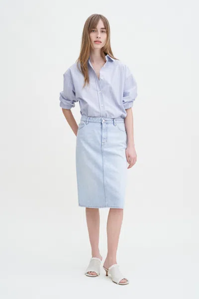 Filippa K Denim Midi Skirt In Blue