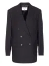 Filippa K V-neck Jacket With Notched Lapels And Back Split In Black