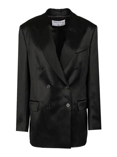 Filippa K Double-breasted Blazer In Black