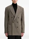 Filippa K Double-breasted Blazer In Brown