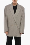 Filippa K Double-breasted Wool Blend Oversized Blazer In Gold