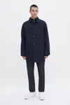 Filippa K Doublé Wool Overcoat In Blue