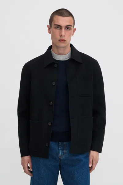 Filippa K Doublé Wool Work Jacket In Black