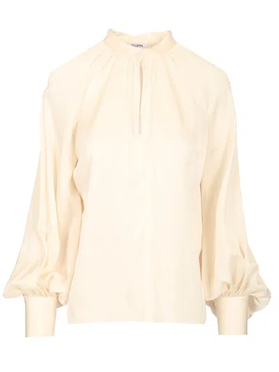Filippa K Draped Blouse Shirts White