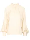 Filippa K Draped Blouse Shirts White
