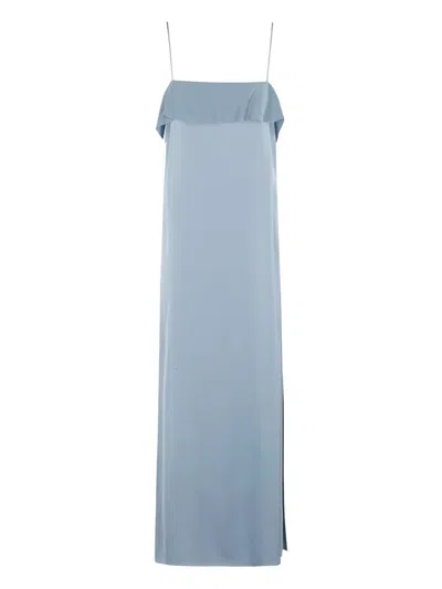 Filippa K Fluid Draped Strap Dress In Blue