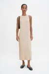 Filippa K Draped Twill Tank Dress In Beige
