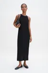 Filippa K Draped Twill Tank Dress In Black