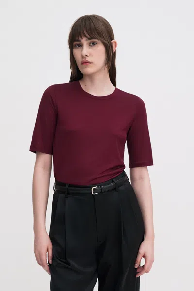 Filippa K Elena Tee In Burgundy