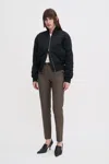 Filippa K Emma Cropped Cool Wool Trousers In Brown