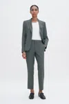 Filippa K Emma Cropped Cool Wool Trousers In Green