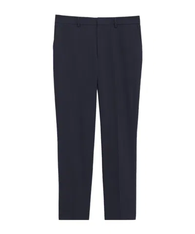 Filippa K Emma Cropped Tailored Trousers In Blue