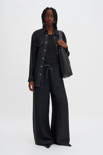 Filippa K Eve Draped Trousers In Black