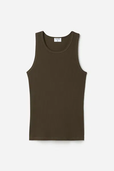 Filippa K Fine Rib Tank In Green