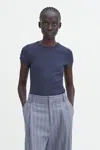 Filippa K Fine Rib Tee In Blue