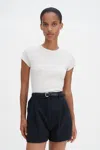 Filippa K Fine Rib Tee In Beige