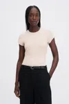 Filippa K Fine Rib Tee In Pink