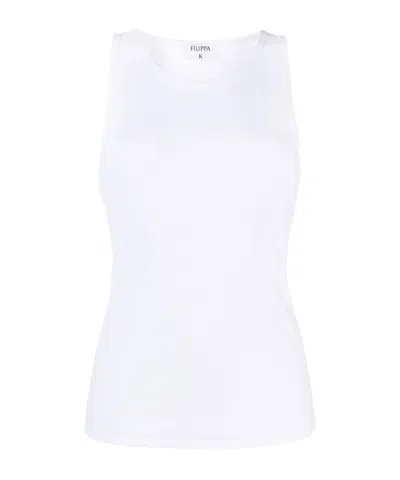 Filippa K Fine Ribbed Tank Top In White
