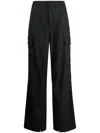 Filippa K High-waisted Cargo Pants With Side Pockets In Black