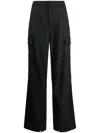 Filippa K High-waisted Cargo Pants With Side Pockets In Black