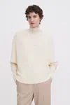 Filippa K Fluffy Silk V-neck Sweater In White