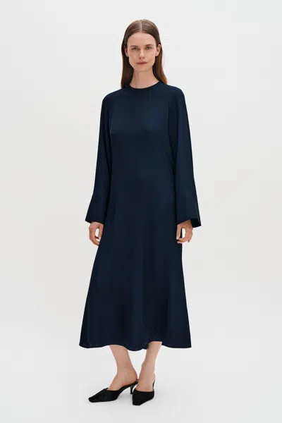 Filippa K Fluid Raglan Dress In Blue