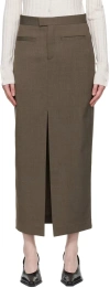 Filippa K Brown Tailored Maxi Skirt