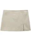 Filippa K Front-slit Tailored Miniskirt In Neutrals