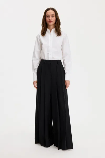 Filippa K Fully Pleated Trousers In Black