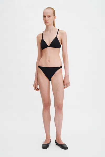 Filippa K Gathered Back Bikini Top In Black