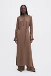 Filippa K Gathered Raglan Dress In Brown