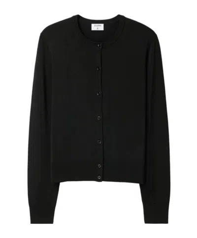 Filippa K Glossy Buttoned Cardigan In Black