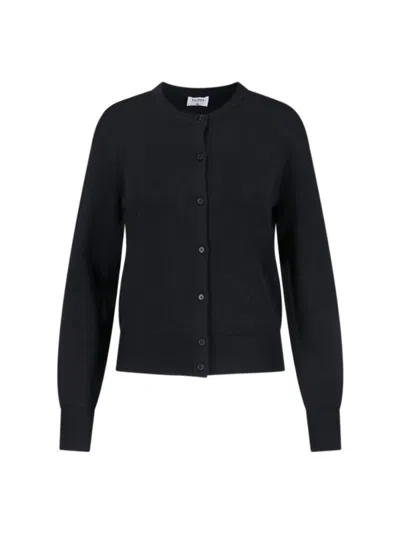 Filippa K Glossy Buttoned Cardigan In Black