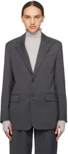 Filippa K Gray Davina Blazer In 1444 Dark Grey Melan