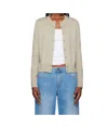 Filippa K Gray Merino Short Cardigan In Multi