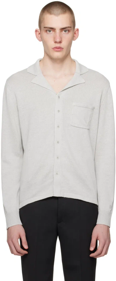 Filippa K Grey Patch Pocket Shirt In Light Grey