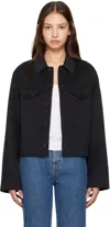 Filippa K Gray Short Wool Cashmere Jacket In 1431 Anthracite Mela