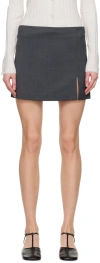 Filippa K Gray Tailored Miniskirt In 1444 Dark Grey Melan